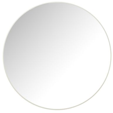 Wymiary: - średnica: 90 cm - głębokość: 3 cm   Materiał:  - metal - szkło   Kolor: biały   Waga: 6,7 kg