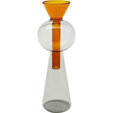 Wymiary: - szerokość: 8,5 cm - głębokość: 8,5 cm - wysokość: 25,5 cm   Waga: 0,16 kg   Materiał: szkło barwione   Kolor: pomarańczowy   Dodatkowe...