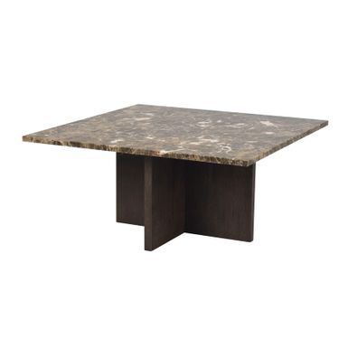 Luksusowy stolik kawowy Brooksville w stylu Japandi, w którym skandynawski design spotyka się z japońskim minimalizmem. Kwadratowy blat z ekskluzywnego...