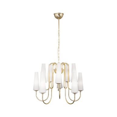 Lampa wisząca MAGNUM 10 1129 - złoty   Wymiary: - szerokość: 60 cm - głębokość: 60 cm - wysokość: 95 cm   Materiał: - metal - szkło   Kolor:...