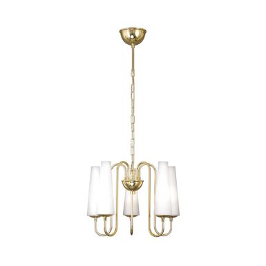 Lampa wisząca MAGNUM 5 1127 - złoty   Wymiary: - szerokość: 40 cm - głębokość: 40 cm - wysokość: 83 cm   Materiał: - metal - szkło   Kolor:...