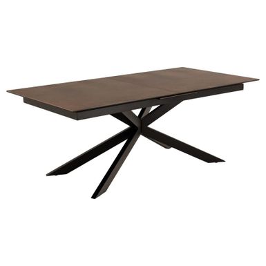Wymiary: - długość: 200-240 cm - szerokość: 100 cm - wysokość: 76 cm   Materiał: - blat: ceramika Lemco - podstawa: metal malowany proszkowo,...