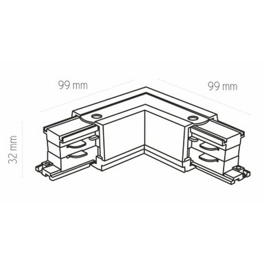 Łącznik kątowy trójobwodowy 8000 - biały    Wymiary: - szerokość: 9,9 cm - głębokość: 9,9 cm - wysokość: 3,2 cm   Materiał:  - metal -...