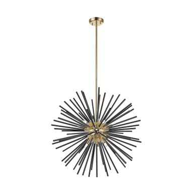 Lampa wisząca URCHIN P0491-09C-F7BC - czarny/złoty    Wymiary: - szerokość: 78 cm - głębokość: 78 cm - wysokość regulowana: 83/99/114/129 cm  ...