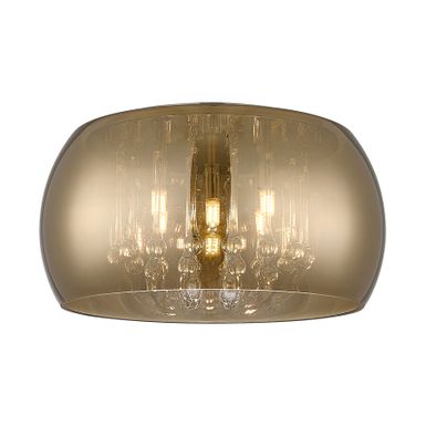 Lampa sufitowa CRYSTAL C0076-05L-F4HF - złoty       Wymiary: - szerokość: 40 cm - głębokość: 40 cm - wysokość: 22 cm   Materiał: - metal - szkło...