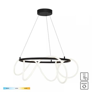 Lampa wisząca BALBO 20006PL-BK - czarny    Wymiary: - szerokość: 60 cm - głębokość: 60 cm - wysokość: 150 cm   Materiał: - silikon - aluminium  ...