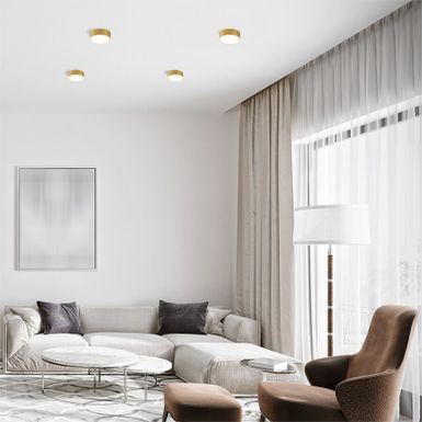 Lampa sufitowa SOLARI WM-TD8880-S-3K-G - złoty    Wymiary: - średnica: 8 cm - wysokość: 3 cm   Materiał: - plastik - aluminium   Kolor: złoty  ...