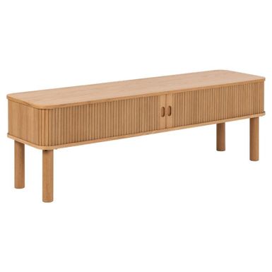 Wymiary: - szerokość: 140 cm- głębokość: 40 cm - wysokość: 45 cm - wysokość nóżek: 24,7 cm   Materiał: - blat / korpus / fronty: MDF, fornir...
