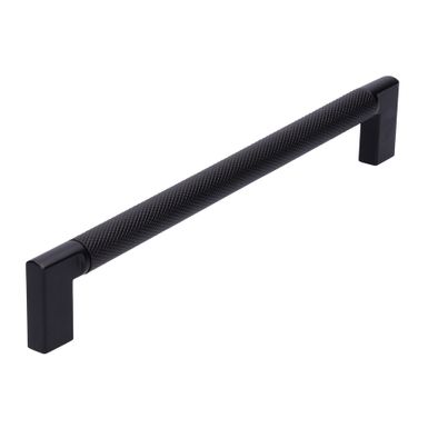 Uchwyt 2457 - czarny matowy / rozstaw 192 mm Wymiary: - szerokość: 206 mm - wysokość: 12 mm - głębokość: 32 mm Materiał: aluminium Kolor: czarny matowy