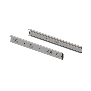 Prowadnica kulkowa bez dociągu II - ocynk biały / dł. 350 mm / 30 kg / L+P Charakterystyka: - prowadnica kulkowa - komplet L+P - bez dociągu - pełny wysuw...