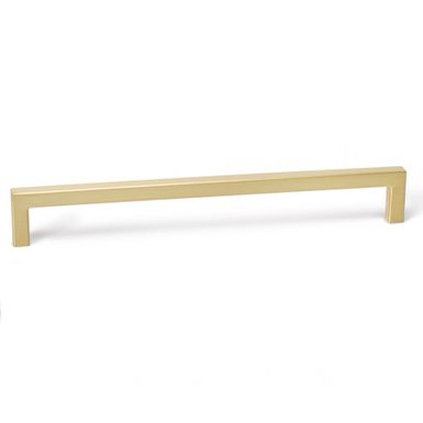 Uchwyt U 0056 - mosiądz szczotkowany / rozstaw 320 mm   Wymiary: - długość: 328,5 mm- wysokość: 28,5 mm - rozstaw otworów: 320 mm   Materiał: metal  ...