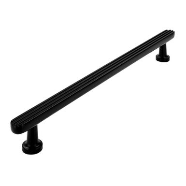 Uchwyt 2587 - czarny mat / rozstaw 192 mm Wymiary: - szerokość: 230 mm - wysokość: 15 mm - głębokość: 29 mm Materiał: metal Kolor: czarny mat