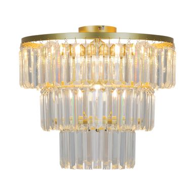 Lampa sufitowa TIFANNY P17127-4-GD - złoty   Wymiary: - szerokość: 41 cm - głębokość: 41 cm - wysokość: 35,5 cm   Materiał: - metal - szkło  ...