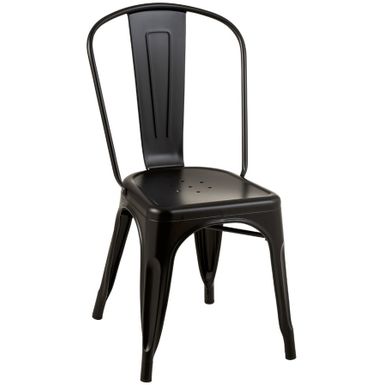 Krzesło nowoczesne metalowe czarne 49x45 cm
