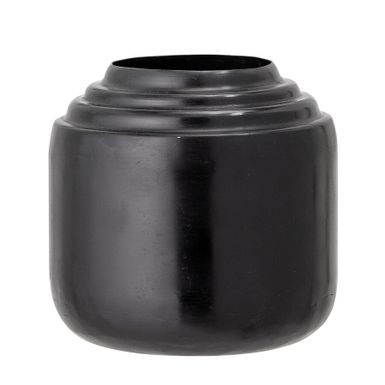 Wymiary: - średnica: 12,5 cm - wysokość: 12 cm Materiał: metal Kolor: czarny