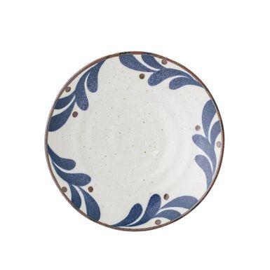 Naczynie do przekąsek z porcelany 175 ml - wzór niebiesko-brązowy