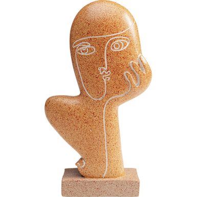 Figurka dekoracyjna THOUGHT - brązowy    Wymiary: - szerokość: 15,5 cm - głębokość: 6 cm - wysokość: 27 cm   Waga: 0,65 kg   Materiał: polirezyna...