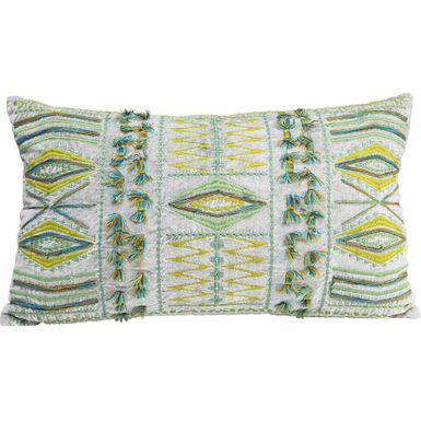 Poduszka DESNA PATCHWORK 60x35 - zielony   Wymiary: - szerokość: 60 cm - wysokość: 35 cm   Waga: 0,7 kg   Materiał:  - poszewka: bawełna, poliakryl -...