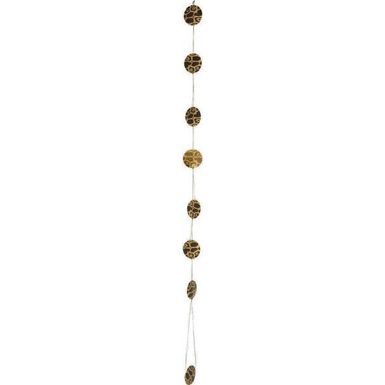 Dekoracja wisząca do salonu czarno-brązowa kółka 120 cm