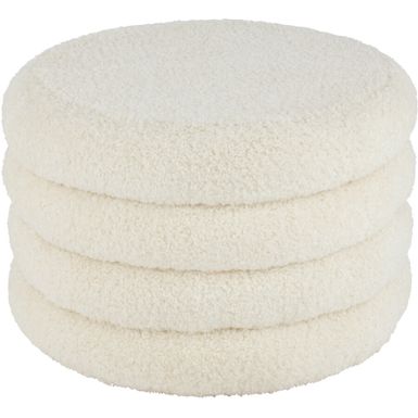 Wymiary: - średnica: 65 cm - wysokość: 40 cm Materiał: tkanina Kolor: biały Waga: 8,1 kg