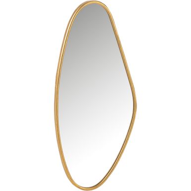 Wymiary: - szerokość: 33 cm - głębokość: 2,5 cm - wysokość: 73 cm Materiał:  - metal - MDF Kolor: złoty Waga: 2,5 kg