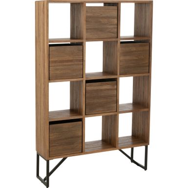 Wymiary: - szerokość: 100 cm - głębokość: 30 cm - wysokość: 158 cm Materiał:  - drewno tekowe - metal Kolor: brązowy Waga: 68 kg Maksymalne...