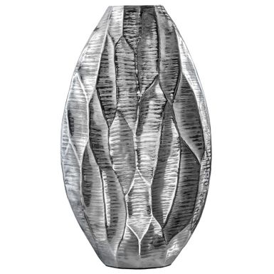 Wazon ORGANIC ORIENT 45 - srebrny    Wymiary: - szerokość: 26 cm - głębokość: 9 cm - wysokość: 45 cm      Materiał: stop metalu i aluminium  ...