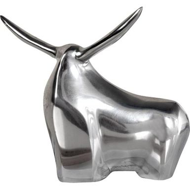 Figurka dekoracyjna BIG BULL - srebrny   Wymiary:- wysokość: 14 cm   Waga: 2,2 kg   Materiał: aluminium   Kolor: srebrny