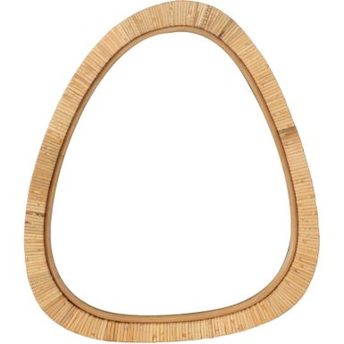 Wymiary: - szerokość: 46,5 cm - głębokość: 2,5 cm - wysokość: 54 cm Materiał: - rattan - trzcina - bambus - szkło