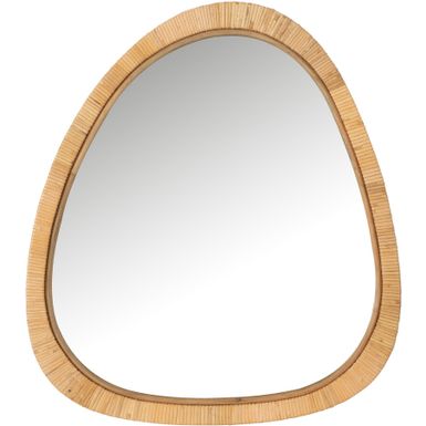 Wymiary: - szerokość: 60 cm - głębokość: 3 cm - wysokość: 66 cm Materiał: - rattan - bambus - trzcina - szkło