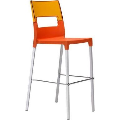 Wymiary: - szerokość: 48 cm - głębokość: 56 cm - wysokość: 101 cm - wysokość siedziska: 65 cm Materiał: - polipropylen - poliwęglan - aluminium