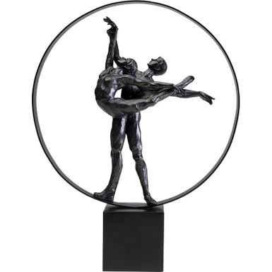 Figurka dekoracyjna DANCERS CIRCLE 45 - czarny    Dzięki eleganckiej figurze dekoracyjnej pary tancerzy możesz stworzyć wizualny punkt centralny na...