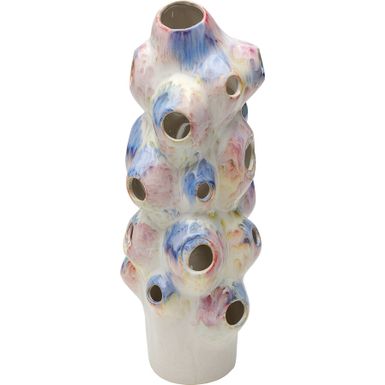 Wymiary: - średnica: 15 cm - wysokość: 39 cm Materiał: kamionka Produkt wykonany ręcznie.