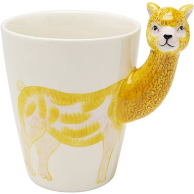 Kubek porcelanowy FUNNY ANIMAL ALPACA   Wymiary: - szerokość: 9 cm - głębokość: 13 cm - wysokość: 12 cm   Pojemność: 390 ml   Waga: 0,33 kg  ...