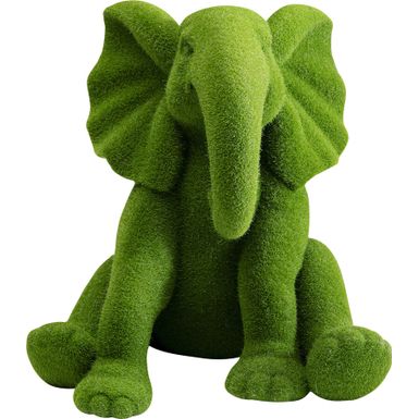 Figurka dekoracyjna ELEPHANT FLOCK 18 - zielony    Wymiary: - szerokość: 20 cm - głębokość: 19 cm - wysokość: 18 cm   Waga: 0,8 kg   Materiał:  -...