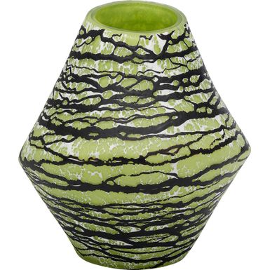 Wymiary: - średnica: 23,5 cm - wysokość: 26,5 cm Materiał: szkło Produkt wykonywany ręcznie.