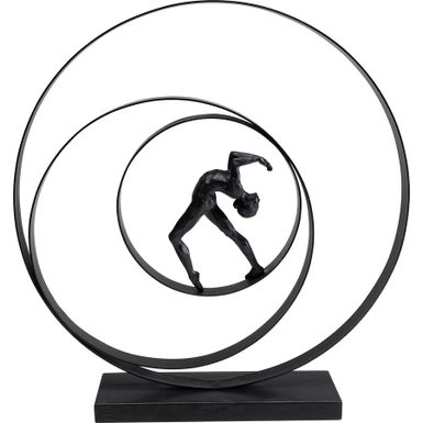 Figurka dekoracyjna ARTIST CIRCLE 50 - czarny    Wymiary: - szerokość: 47 cm - głębokość: 10 cm - wysokość: 49,8 cm    Waga: 2,58 kg   ...
