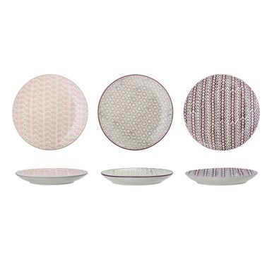Zestaw 3 talerzy MAYA 22 - multikolor    Wymiary: - średnica: 22 cm - wysokość: 3 cm   Waga: 0,58 kg   Materiał: kamionka    Kolor: multikolor  ...