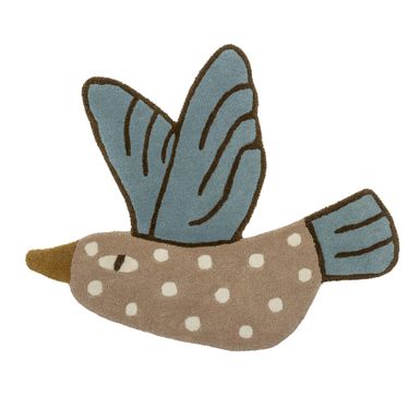 Dywanik Blue Jay marki Bloomingville Mini doda przytulnego i miękkiego wyrazu każdemu dziecięcemu pokojowi. Dywanik w kształcie ptaka wykonany jest z wełny...