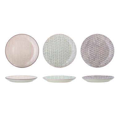 Zestaw 3 talerzy MAYA 28 - multikolor    Wymiary: - średnica: 28 cm - wysokość: 3 cm   Waga: 1,083 kg   Materiał: kamionka    Kolor: multikolor  ...