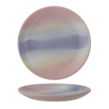 Talerz ceramiczny SAFIE 15 - multikolor    Talerz Safie firmy Bloomingville jest wykonany z kamionki w kolorze pastelowego różu z fioletowymi niuansami....