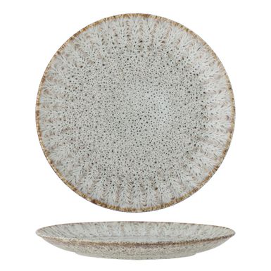 Talerz ceramiczny FLEUR 27 - szary   Talerz Fleur firmy Creative Collection jest wykonany z kamionki o rustykalnym uroku w stonowanych kolorach. Projekt pasuje...