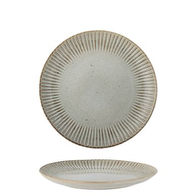 Talerz ceramiczny FLEUR 21 - szary   Talerz Fleur firmy Creative Collection jest wykonany z kamionki o rustykalnym uroku w stonowanych kolorach. Projekt pasuje...
