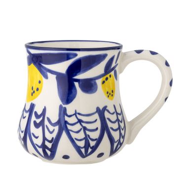 Kubek z uchwytem MAXIMA 510 ml - niebieski/żółty    Kubek Maxima firmy Creative Collection jest bogato zdobiony ręcznie malowanymi cytrynami w świeżym,...