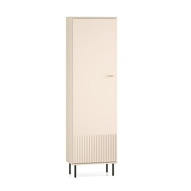 Wymiary:- szerokość: 55 cm- głębokość: 34 cm - wysokość: 190 cm   Materiał:  - korpus: płyta laminowana - front: płyta MDF - obrzeża: ABS - nogi,...