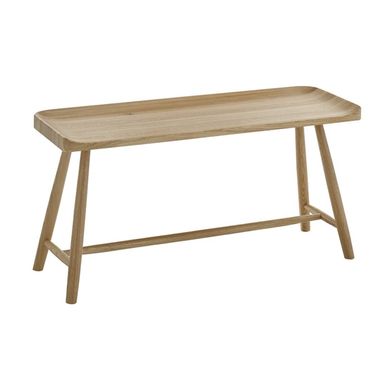 Wymiary: - szerokość: 95 cm - głębokość: 35 cm - wysokość: 45 cm   Maksymalne obciążenie: 80 kg   Materiał: lity dąb olejowany   Pakowanie: -...