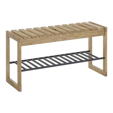 Wymiary: - szerokość: 88 cm - głębokość: 30 cm - wysokość: 45 cm   Maksymalne obciążenie: 80 kg   Materiał: lity dąb olejowany   Pakowanie: -...