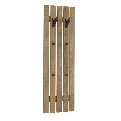 Wymiary: - szerokość: 38 cm - głębokość: 14 cm - wysokość: 120 cm   Maksymalne obciążenie: 2 kg na haczyk   Materiał: lity dąb olejowany  ...