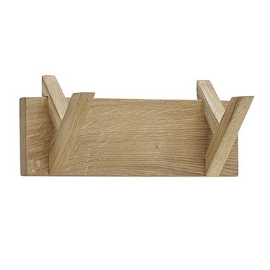 Wymiary: - szerokość: 30 cm - głębokość: 12 cm - wysokość: 13 cm   Maksymalne obciążenie: 2 kg na haczyk   Materiał: lity dąb olejowany  ...