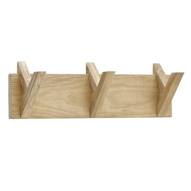 Wymiary: - szerokość: 40 cm - głębokość: 12 cm - wysokość: 13 cm   Maksymalne obciążenie: 2 kg na haczyk   Materiał: lity dąb olejowany  ...